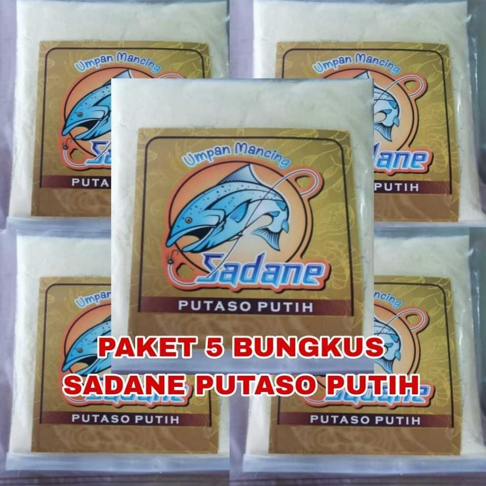 SADANE PUTASO PUTIH PAKET 5 PCS UMPAN MANCING PAKBRO Nugi