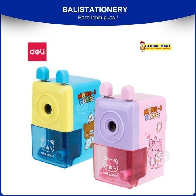 

,,,,,,,] Rautan Pensil Putar Deli E0642 Meja Manual Karakter Mong-i House Warna Lucu untuk Anak Plastik Sekolah