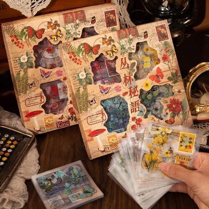 

=+=+=+] STIKER RETRO VINTAGE SCRAPBOOK MOTIF KOREA ANTI AIR DEKOR DIARY