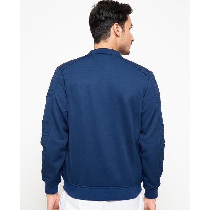 D&F Cvc Jaket Pria Bomber Cut & Sewn - Navy