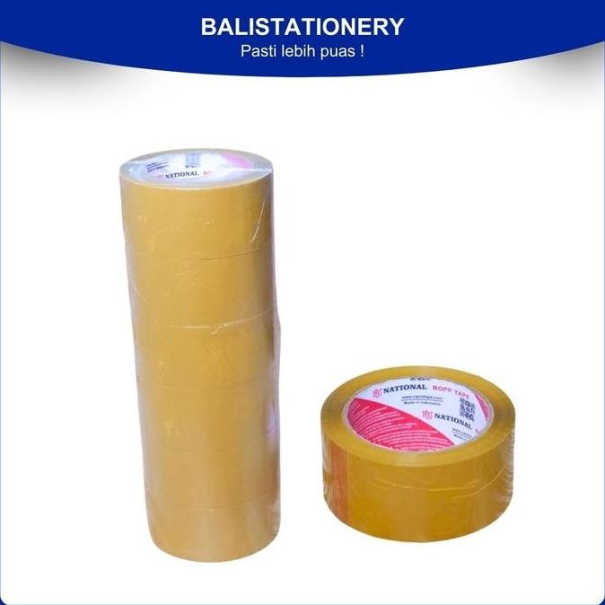 

\\\\\] Lakban Coklat National Opp Tape 2 Inch 48 mm x 100 Yard