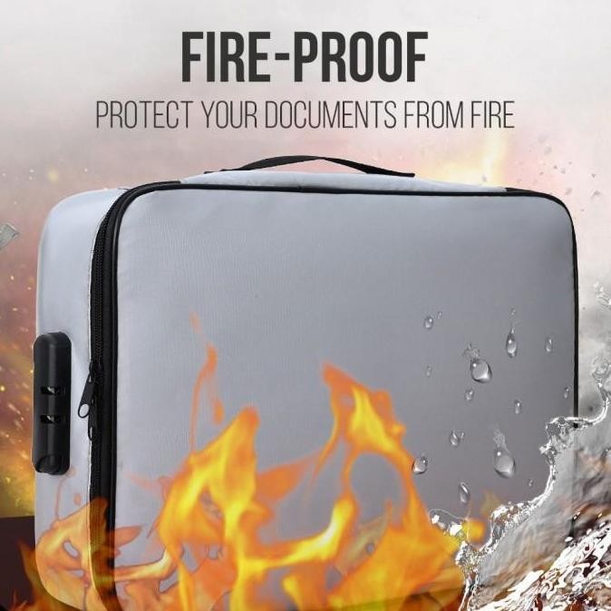 

TERMURAH - Mixi Tas Penyimpan Dokumen Tahan Api dan Air Tempat Berkas Map - TK005