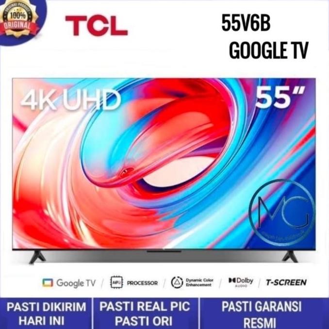 LED TV TCL 55 INCH 55A18 A18 GOOGLE TV 4K UHD ANDROID SMART TV