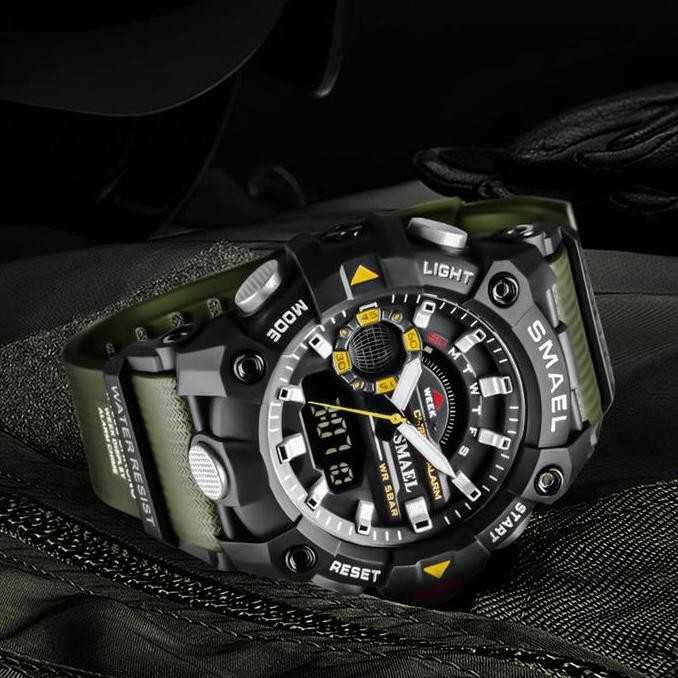Jam Tangan Sport Analog Digital Pria Wanita Merk Smael 8040