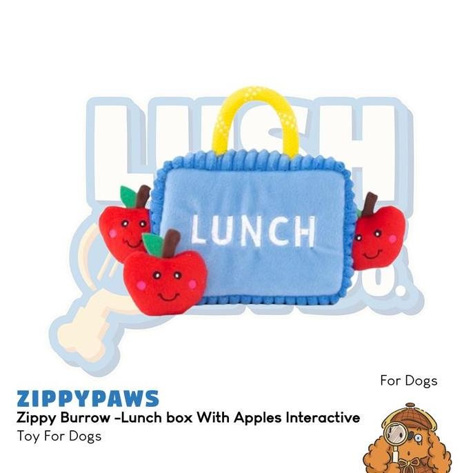 ZippyPaws Zippy Burrow -Lunch box With Apples Interactive Dog Toy
