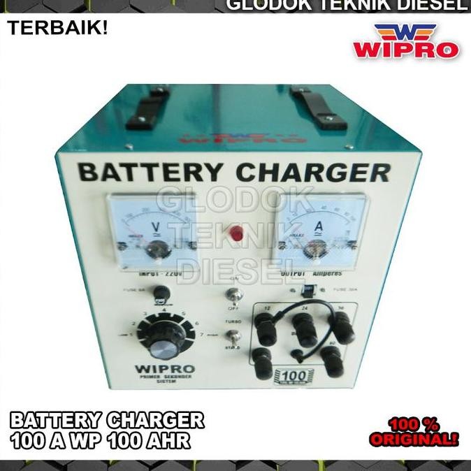 WIPRO CHARGER AKI MOBIL MOTOR 100 A BATTERY CHARGER 100 AHR CAS AKI