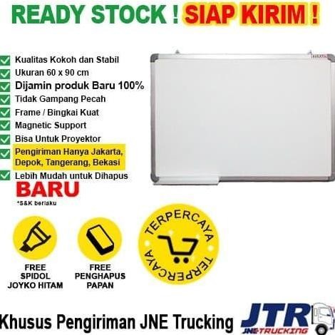 

TERBARU - Whiteboard / Papan Tulis Magnetic SAKANA 60x90 cm ( Single Face )