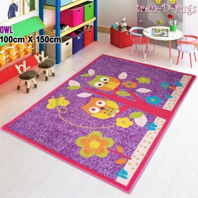 Tren-D-rugs Karpet permadani anak karakter bulu anti slip murah NMs