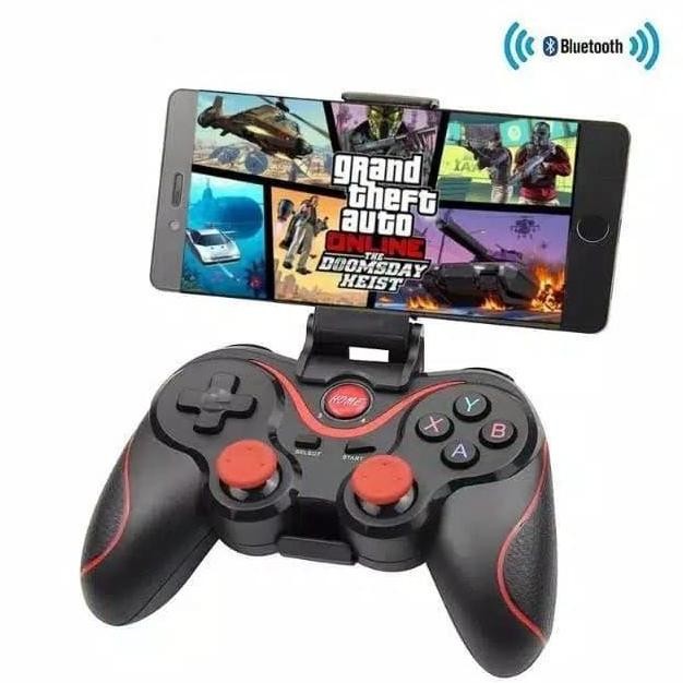 Gamepad Joystick Controller Game Wireless Bluetooth Klip untuk hp T3 Model X3 dengan Bluetooth 3.0 S