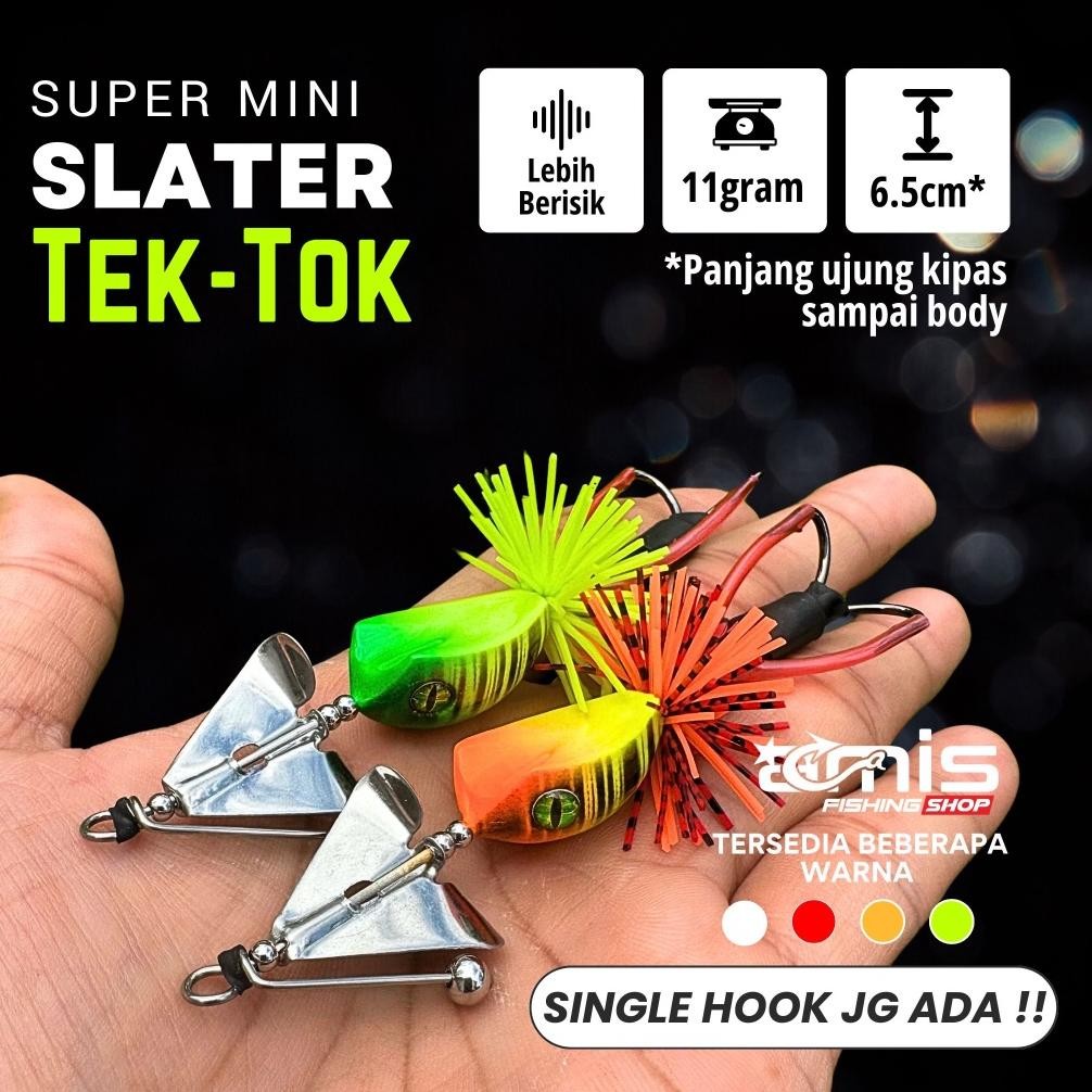 Super Mini Slater Tek Tok Buzz Slash Bait Umpan Casting Gabus Toman Lure Nugi
