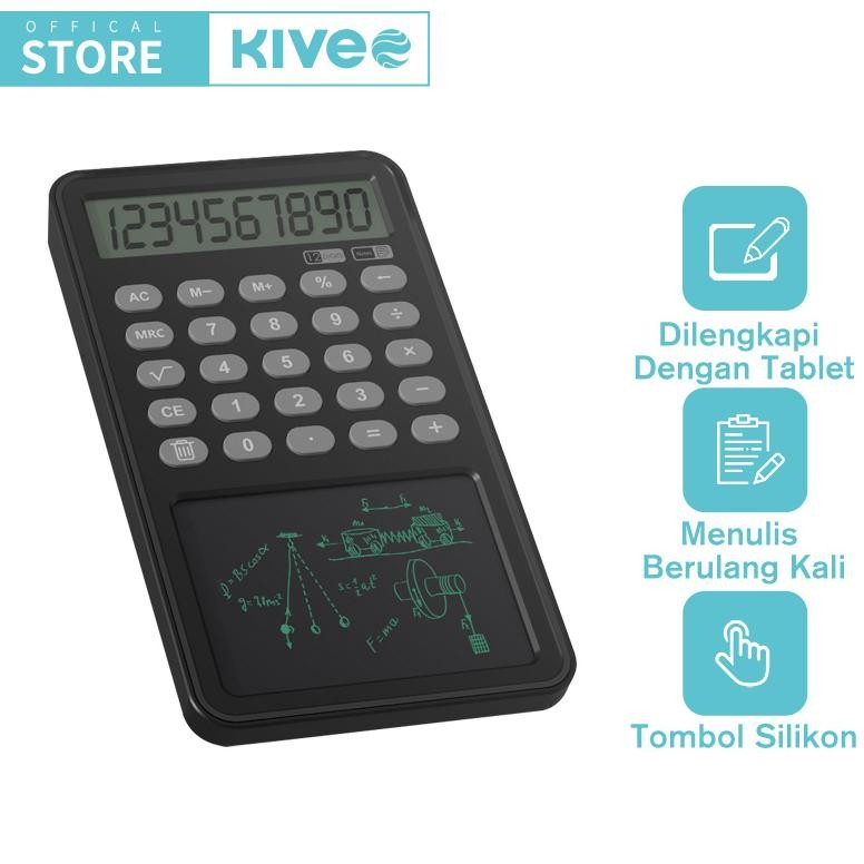 

Readyy!! KIVEE Kalkulator Ilmiah Mini Portabel dengan Papan Gambar dan Pena perlengkapan sekolah anak asli