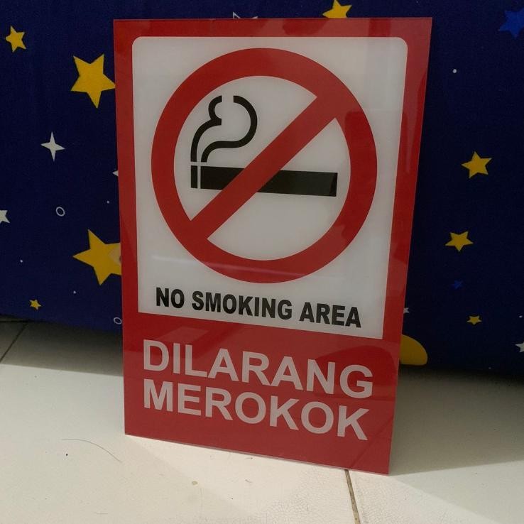 

Readyy!! Sign Akrilik Dilarang Merokok/No Smoking area