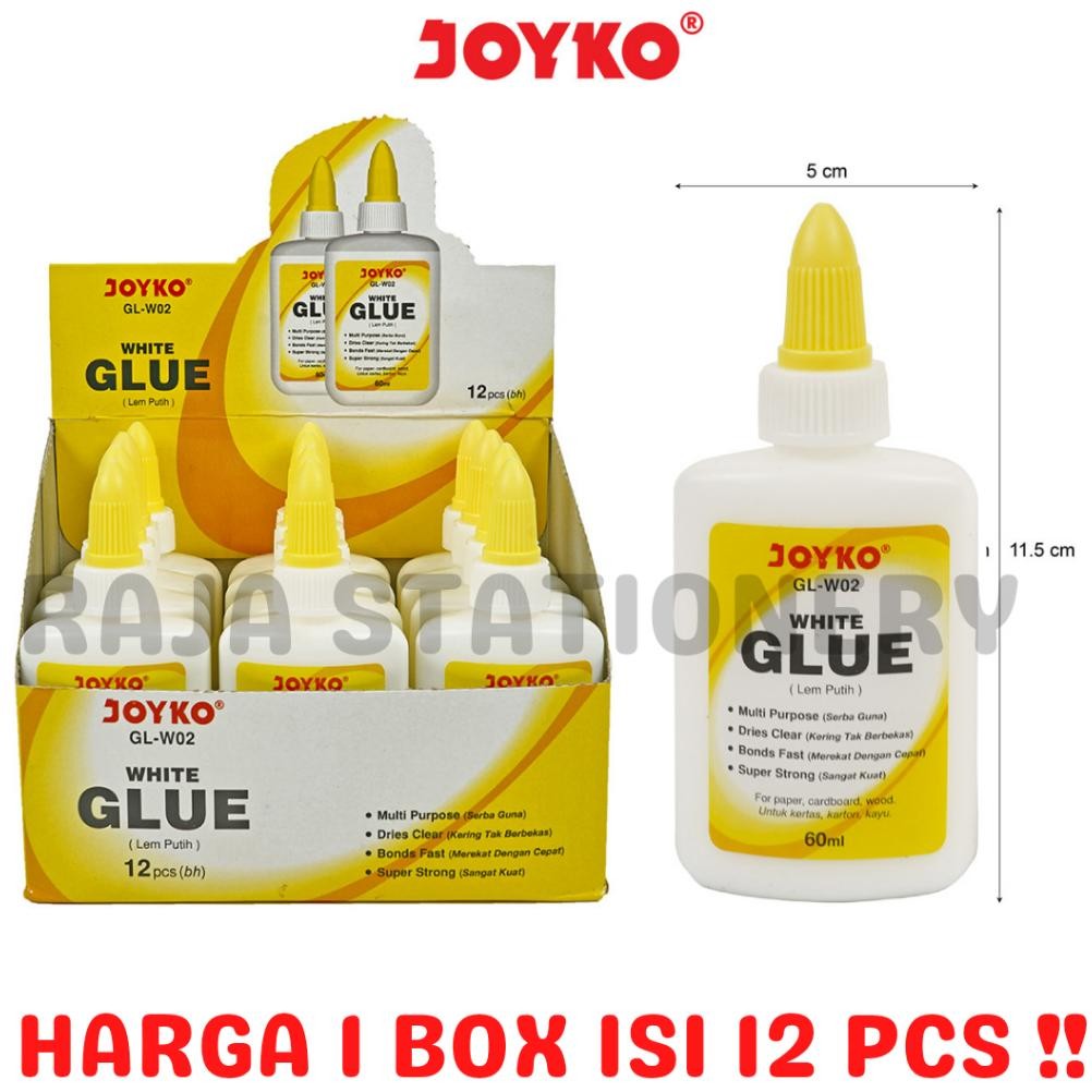 

Readyy!! JOYKO WHITE GLUE 60ML LEM CAIR JOYKO PUTIH PRAKARYA ANAK SEKOLAH GL-W02 LUSIN [12PCS]