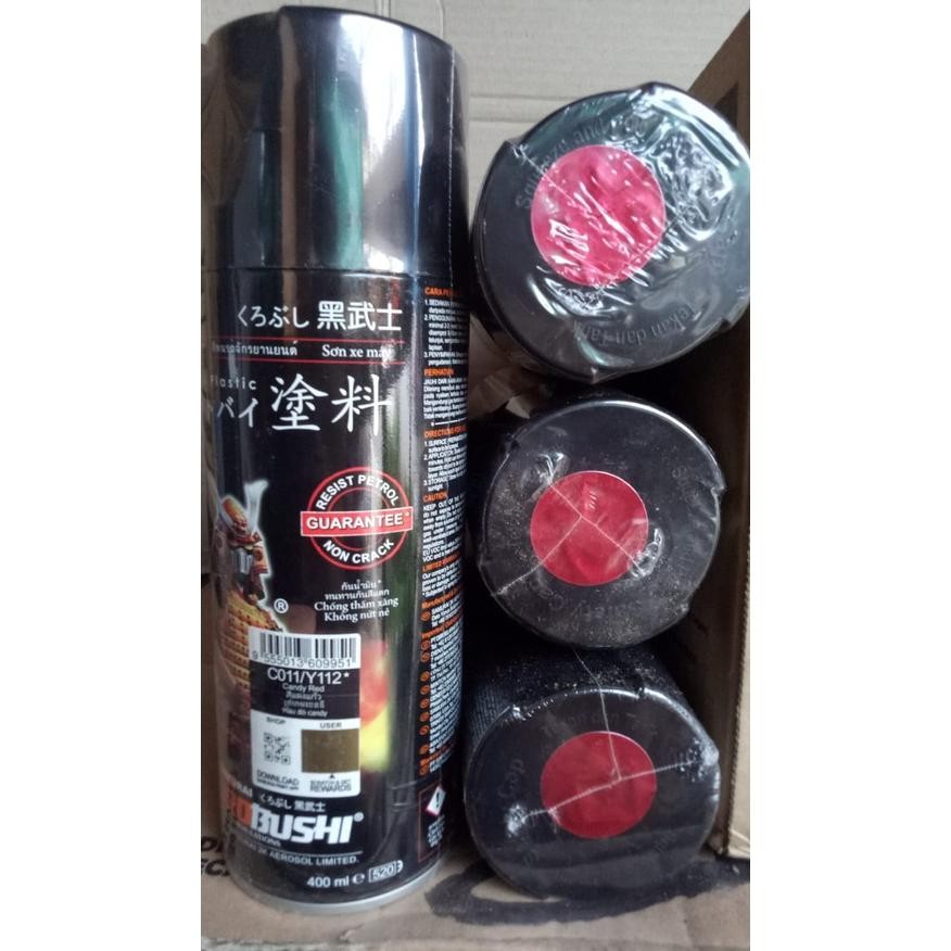 Pilok Pilox Samurai Y112 Candy Red Y112* Merah Candy 400Ml Samurai Terbaru