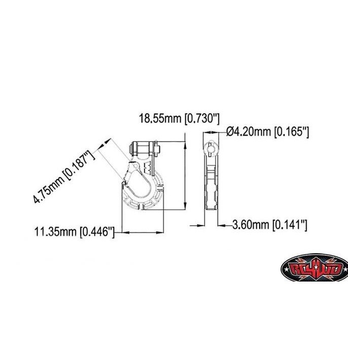 RC4WD WARN 1/10 PREMIUM WINCH HOOK murah