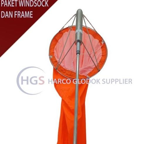 ready  Paket hemat windsock 30 cm - windsock orange - Frame windsock