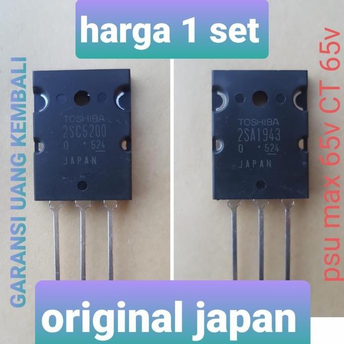 C5200 A1943 C 5200 A 1943 1 SET TOSHIBA 2SC5200 ORI KW1 BAGUS ORIGINAL