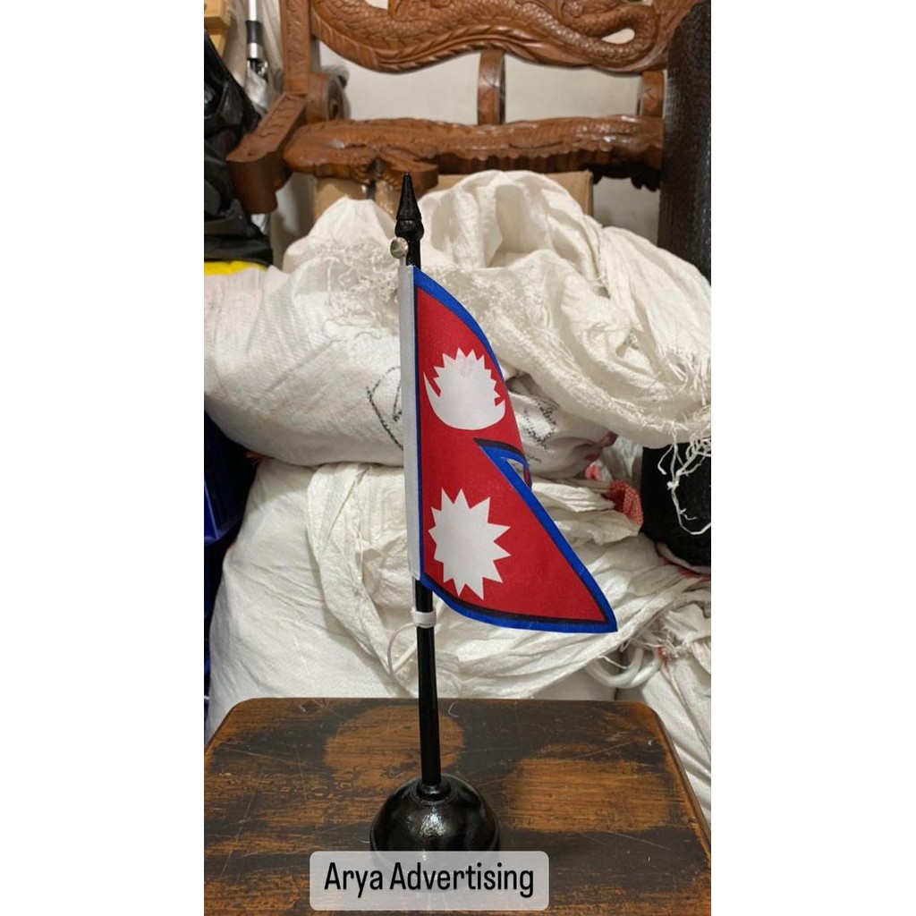 

Bendera negara NEPAL+tiang kayu meja murah