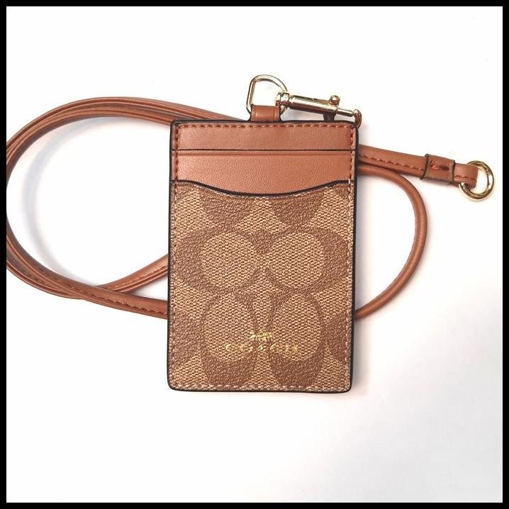 

Name Tag Holder Lanyard Gantungan ID Card Brown