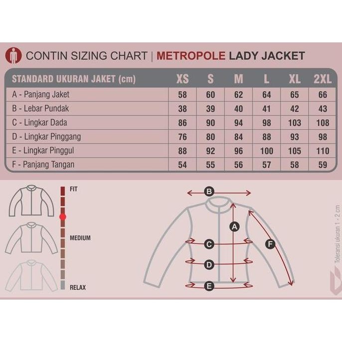 Jaket Contin Metropole Lady - Denim Blue