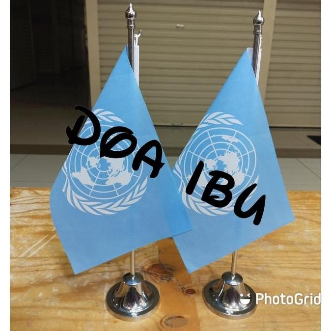 

ready !!! tiang stenlis meja+bendera PBB