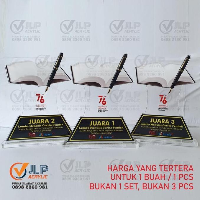 Baru Piala Menulis, Tropy Menulis, Trophy Menulis, Piala Menulis Puisi JP01