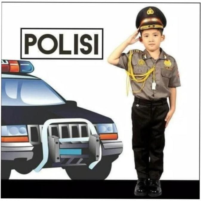 NEW  BAJU SERAGAM PROFESI ANAK LAKI POLISI (MERK KIJANG)