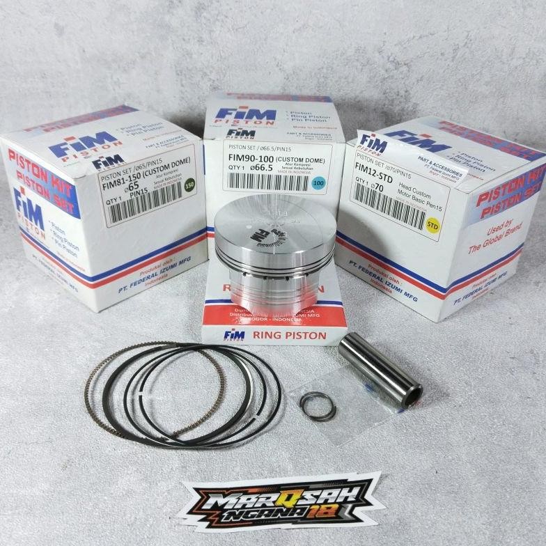 Piston FIM12 diameter 70 -71- 72 custom dome pen 15 marqsah