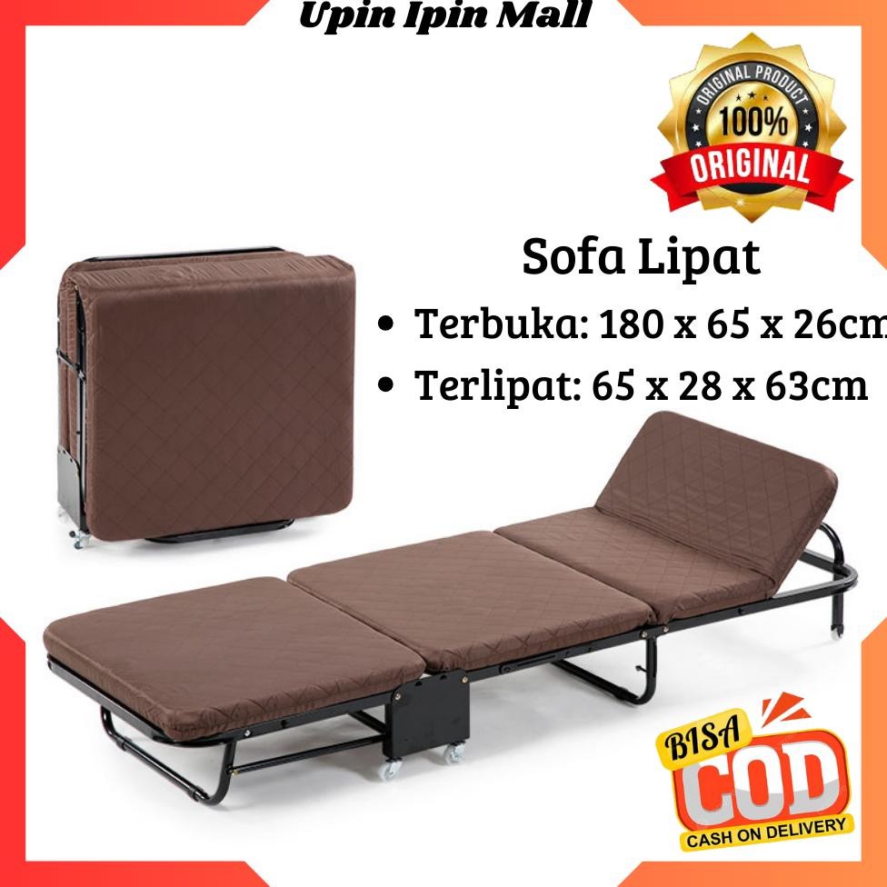 Terlaris Ranjang Lipat Folding Bed Kursi Santai Roda Ergonomis Single Folding Bed Sofa Lipat Multifu