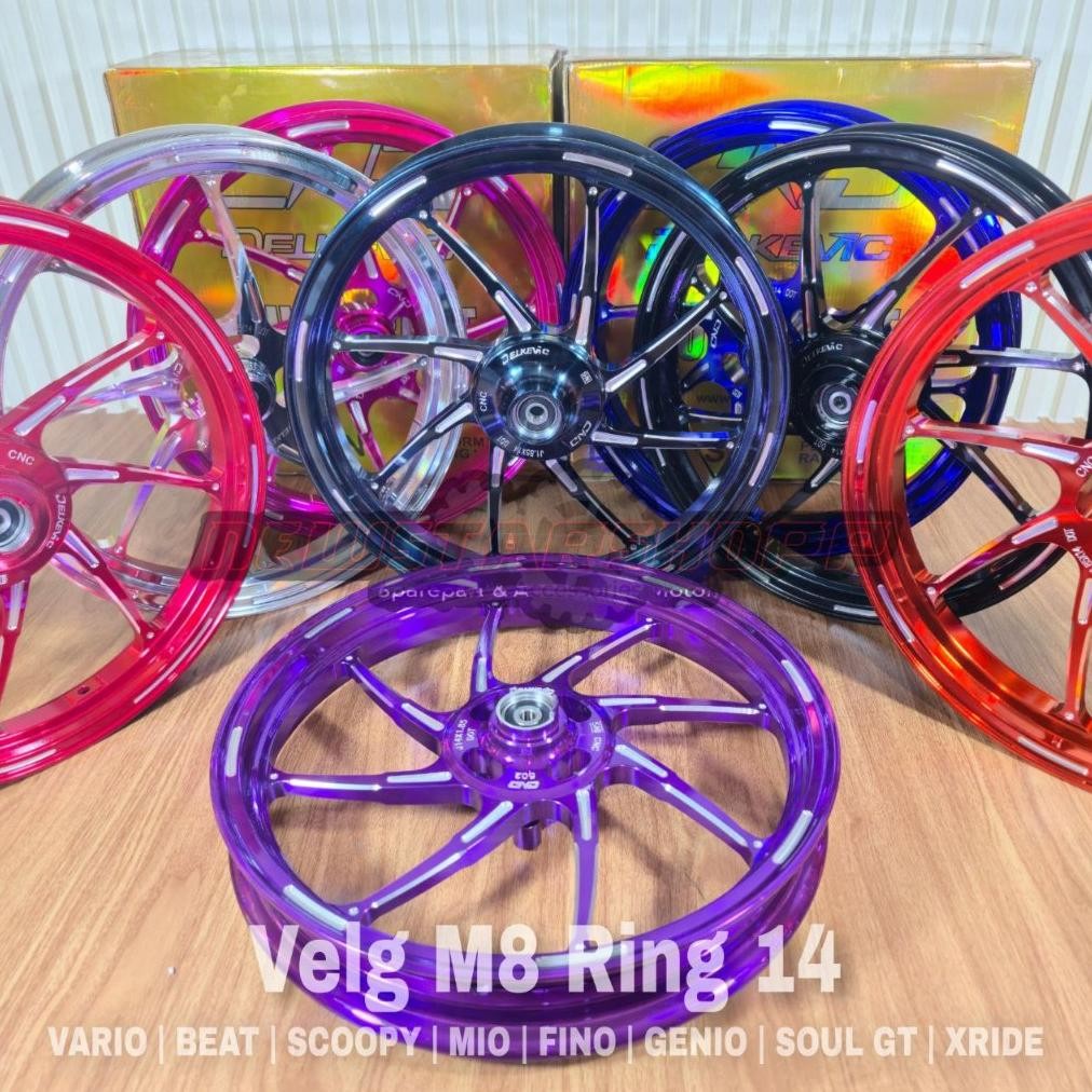 Terlaris Velg Velek Pelek Racing Palang 8 Delkevic Dnd M8 M-8 185 215 Ring 14 Vario 110 125 150 Beat