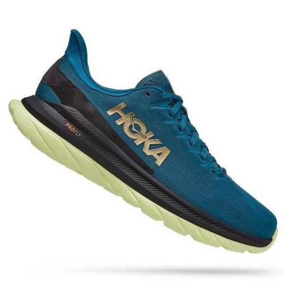 New  HOKA MACH 4 BLUE CORAL / BLACK ORIZINAL