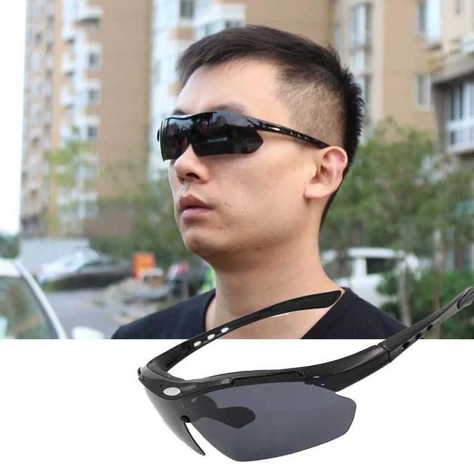 ready KACAMATA SEPEDA OUTDOOR TACTICAL POLARIZED MINUS + 5 LENSA (MYOPIA)