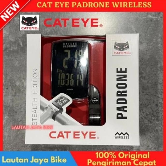 ready Cateye Cyclo Computer PA100 Padrone Stealth with OF100 Front Bracket