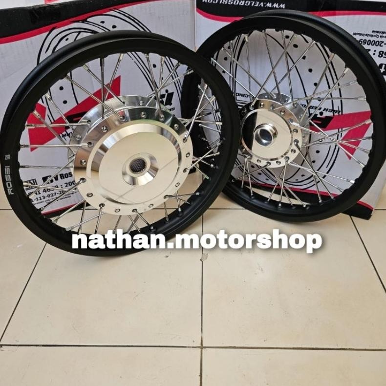 Terlaris Velg Velk Honda Ring 14 Vario125/150 Beat Genio Scoopy Depan Belakang Ring 14 Rossi Hitam