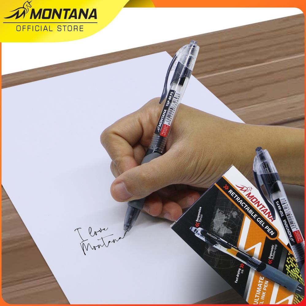 

Big Sale - MONTANA Ultimate Gel Ink Pen Ballpoint 0.5 mm Retractable Pulpen Tulis ,,