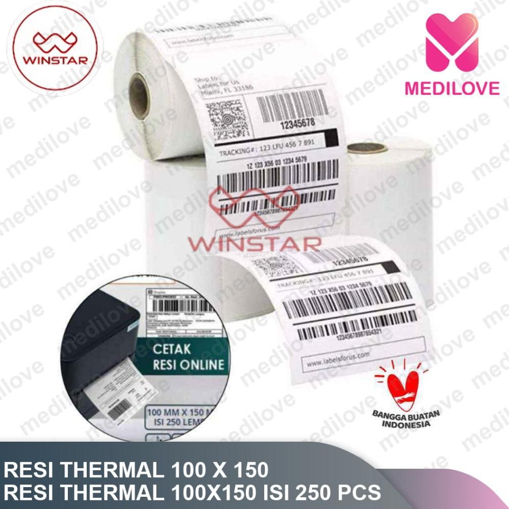 

Best! Label Stiker Thermal 100x150 mm 10x15cm 500pcs / KERTAS STICKER THERMAL A6 100x150MM STICKER BARCODE PAPER THERMAL ,.
