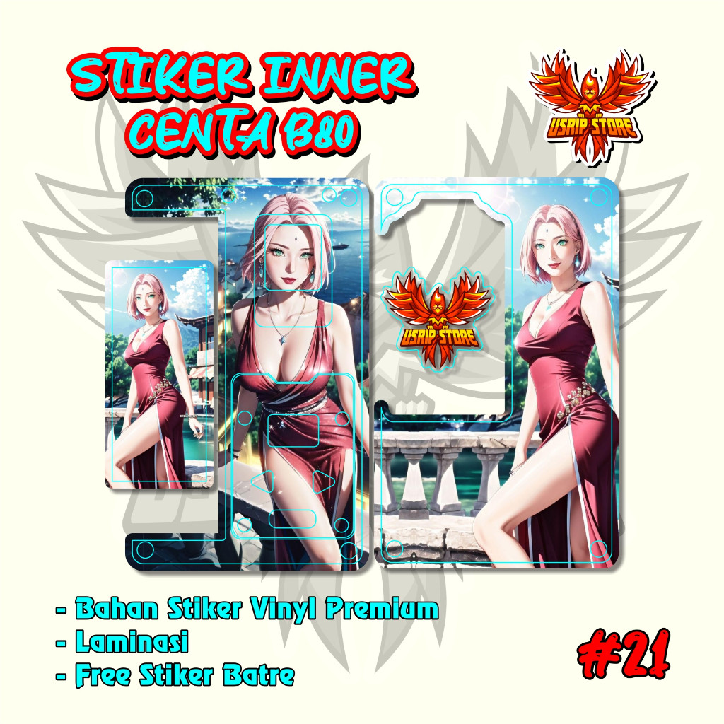 

1 B80 21 Garskin/Stiker Case Bisa Custom Motif - 2Pcs