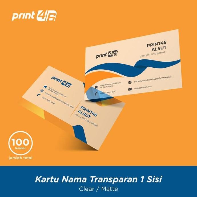 

NEW Kartu Nama Transparan Clear / Matte