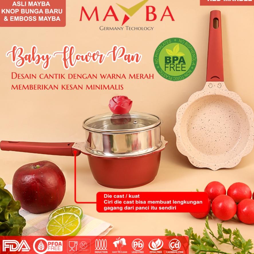 Panci Set Mpasi Bayi 16M Mayba Granite Baby Cooking Set Diecast Technology