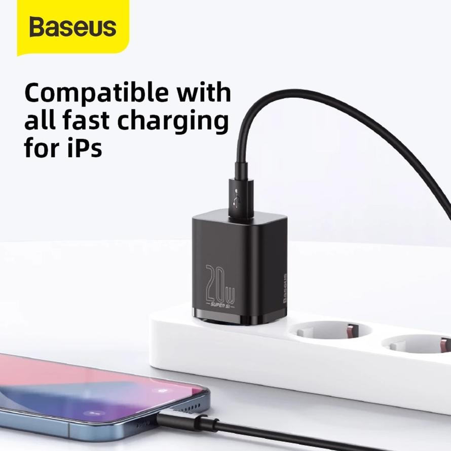 Kepala Charger Baseus Iphone 11 12 13 Super Si Quick Charger Type C PD 20W