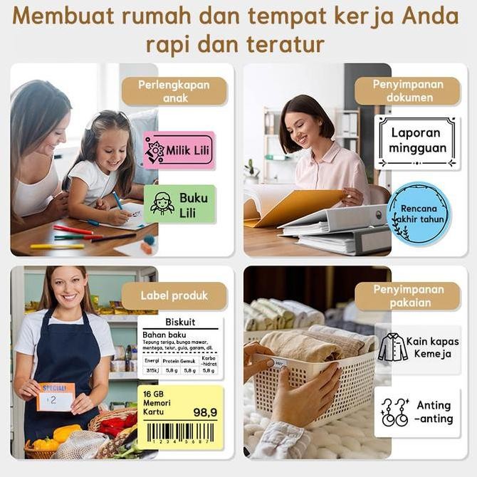 

Baru Kertas Label Thermal Niimbot B2 B1 B3S - Label Makanan & Harga 1 Roll