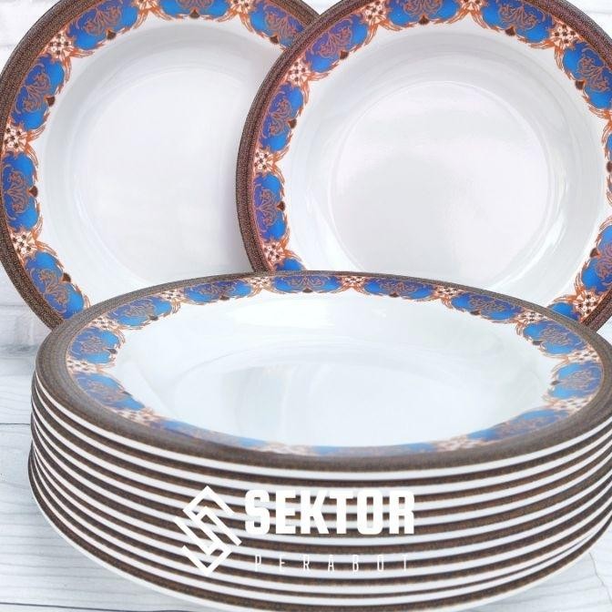 1 Lusin Piring Melamin Tebal Motif Batik Piring Makan Melamin Piring Melamin 1 Lusin