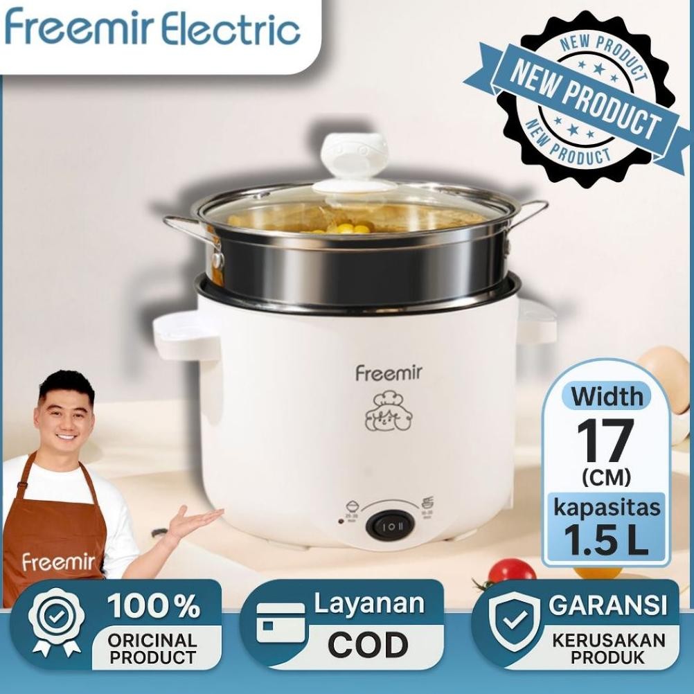 Murah Panci Mini Elektrik Anti Lengket Serbaguna Berkukusan Stainless Steel