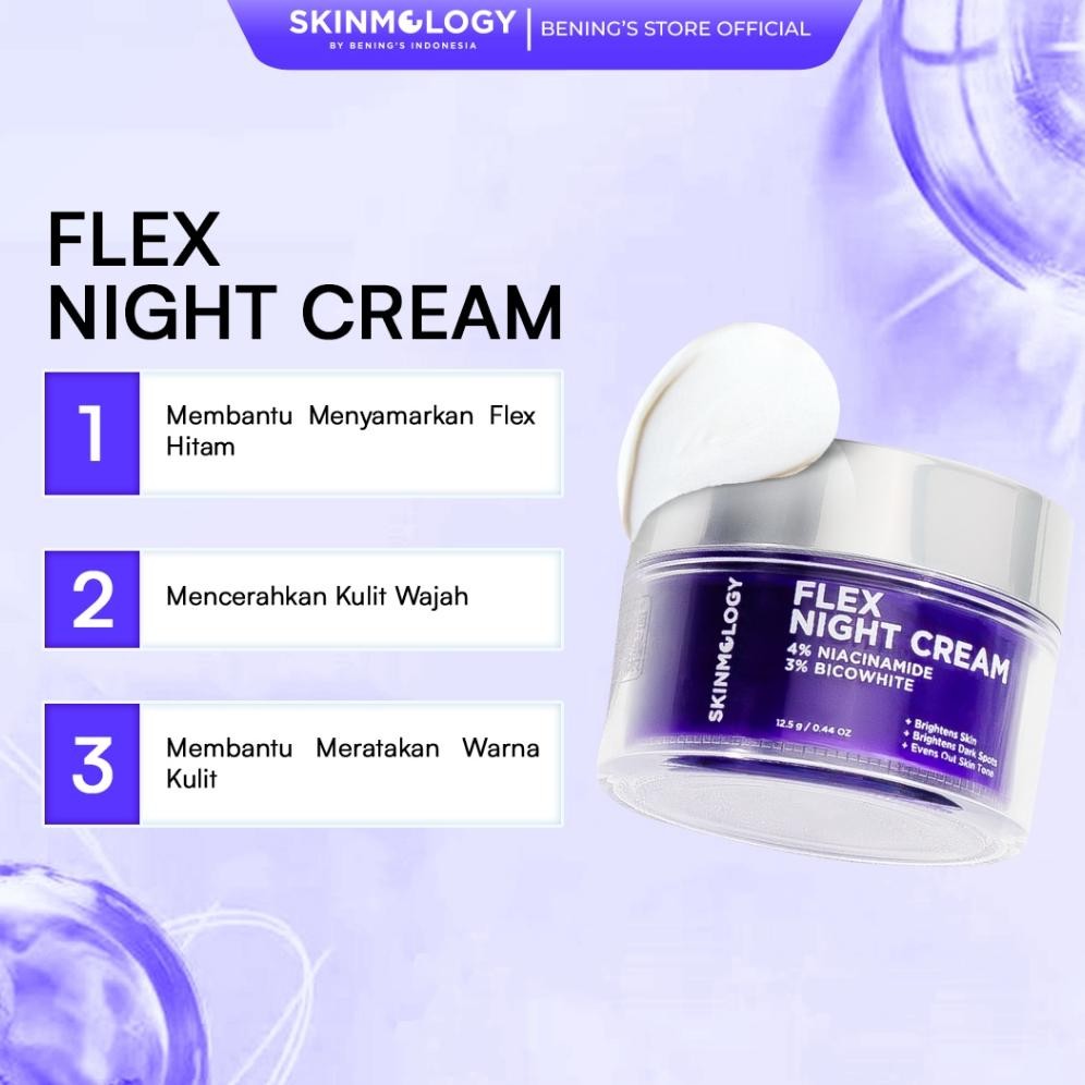 [Promo Diskon] [New] Skinmology By Bening'S Clinic Indonesia - Flex Night Cream - Cream Malam Flek -