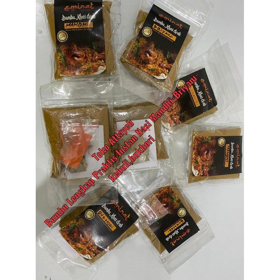 

Bumbu Lengkap Praktis Instan Nasi Mandhi-Briyani-Kebuli,Bukhori