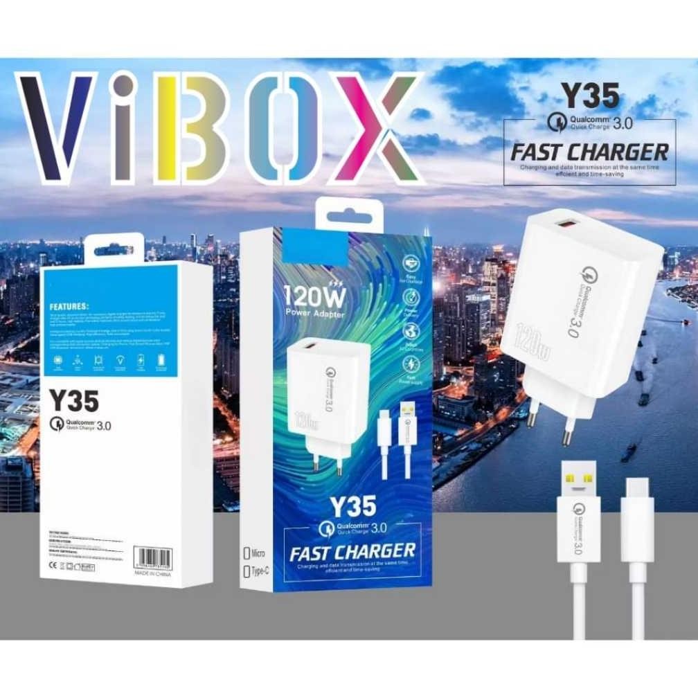 Charger vivo Y35 Ori 100% 120W Support FastCharging kompatible semua hp smartphone android PROMO SEN