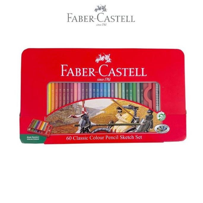 

FABER-CASTELL PENSIL WARNA LENGKAP CLASSIC COLOUR PENCILS SET 60 DAN 100 ORIGINAL DAN TERPERCAYA