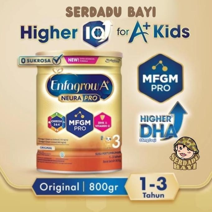 

terbaru enfagrow a+3 original susu formula lanjutan anak 1-3 tahun 800g