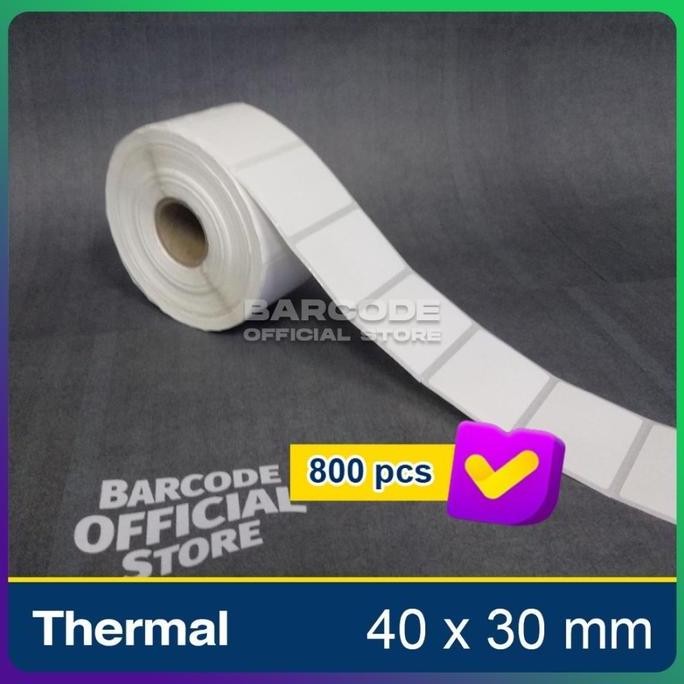 

Baru Label Stiker Thermal 40X30Mm Isi 800Pcs (1 Slop) - Direct Thermal Label