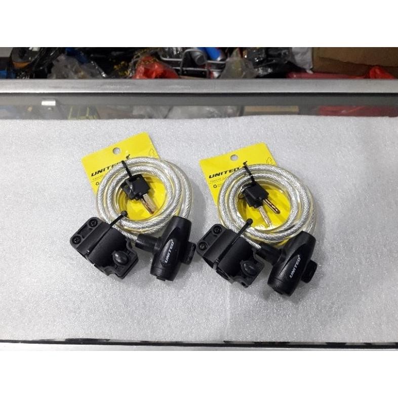 KUNCI SPIRAL UNITED KS 588 GEMBOK SPIRAL SEPEDA UNITED